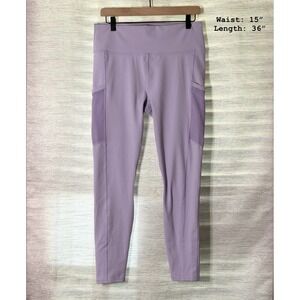 Fabletics Womens On-The-Go PowerHold High-Waisted Leggings Lavender/Hazy Iris XL